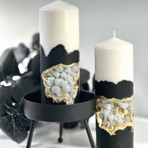 Concrete black candle